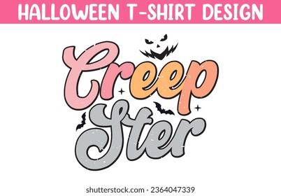 Cute Halloween t shirt vector illustration, Halloween T Shirt Design, Happy Halloween T shirt vector, Trendy Halloween T Shirt template