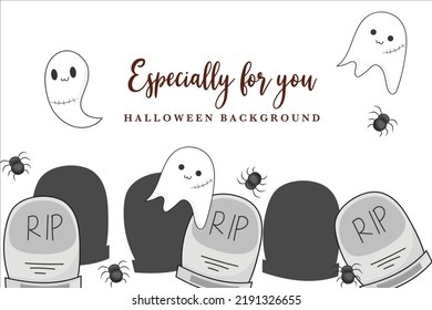 cute halloween for template background, invitation