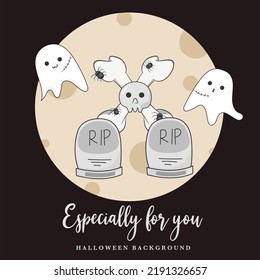 cute halloween for template background, invitation