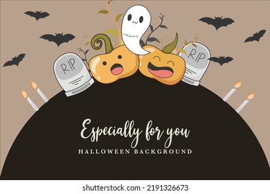 cute halloween for template background, invitation