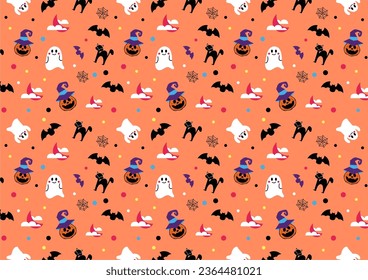 cute halloween theme pattern template for children
