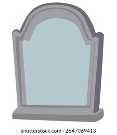 Cute Halloween tombstone clipart, cartoon grave sign with simple spooky style, perfect for kids party prints and decorations.
