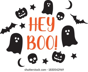 Cute Halloween, Trick or treat, Hey boo!!