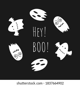 Cute Halloween, Trick or treat, Hey boo