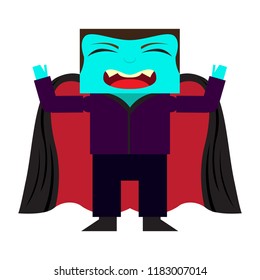 Cute halloween vampire cartoon character