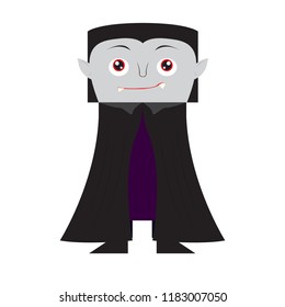 Cute halloween vampire cartoon character