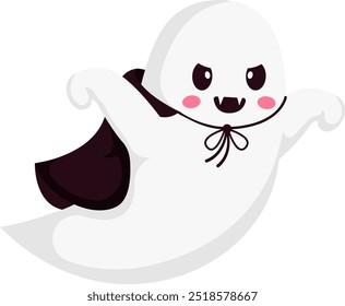 Um Fantasma Vampiro de Halloween Bonito