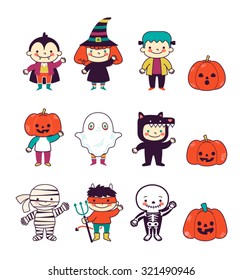 Cute Halloween vector characters