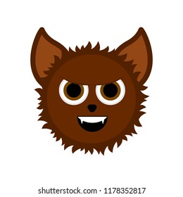 Cute halloween werewolf cartoon character