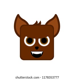 Cute halloween werewolf cartoon character