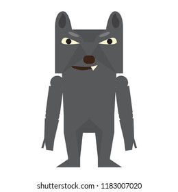 Cute halloween werewolf cartoon character