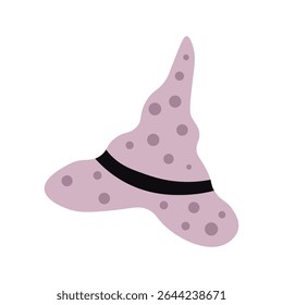 Cute Halloween Witch Hat Vector Illustration. Magic Hat for Halloween Design. Halloween Hat Clipart