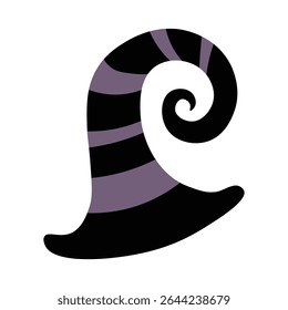Cute Halloween Witch Hat Vector Illustration. Magic Hat for Halloween Design. Halloween Hat Clipart