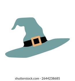 Cute Halloween Witch Hat Vector Illustration. Magic Hat for Halloween Design. Halloween Hat Clipart
