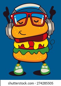 cute hamburger vector design