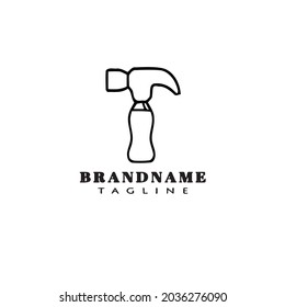 cute hammer logo icon design vector modern simple