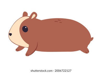 Cute Hamster, Adorable Funny Pet Animal Character Cartoon Vector Illustration