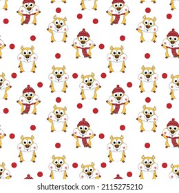 cute hamster animal cartoon pattern