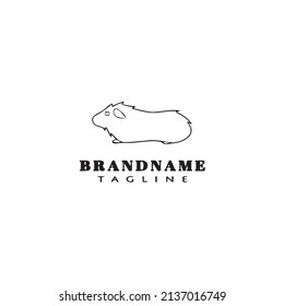 cute hamster animal logo template icon modern vector illustration