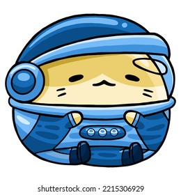Cute Hamster Astronaut Profession Vector Illustration