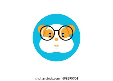 Cute Hamster With Big Glasses