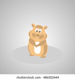 Cute hamster cartoon.