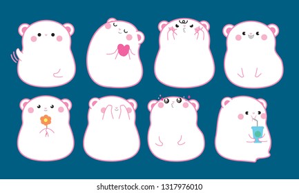 Cute hamster cartoon character