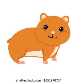 Cute hamster cartoon vector illustration