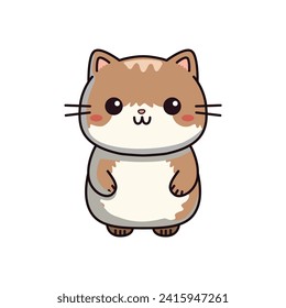 cute hamster cat pet animal vector illustration template design