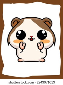 cute hamster chibi cartoon ketiga