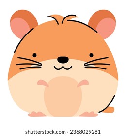 cute hamster design vector isolated