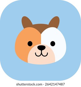 Cute Hamster Face Icon Vector