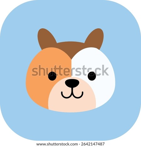 Cute Hamster Face Icon Vector