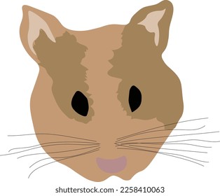 cute hamster head vector illustration. can be used for anything