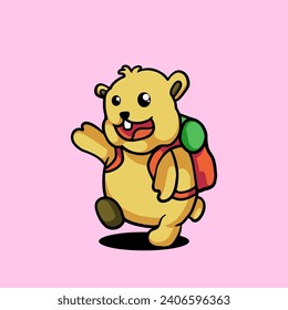 Cute hamster holiday cartoon illustration