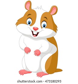 Cute hamster isolated on white background 