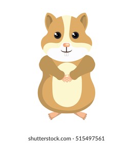 cute hamster mascot icon
