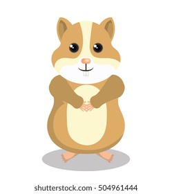 Cute Hamster Mascot Isolated Icon