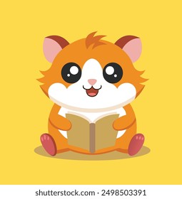süßes Hamsterlesebuch einzeln zurück zur Schule