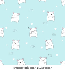 cute hamster seamless pattern background ,vector illustration.