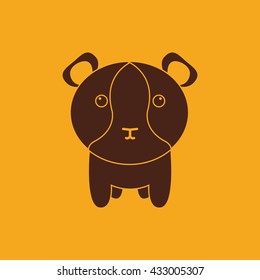 Cute hamster silhouette