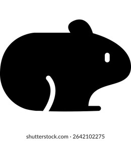 Cute Hamster, Small Rodent Vector Web Icon