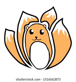 Cute Hamster Vector Design with Orange