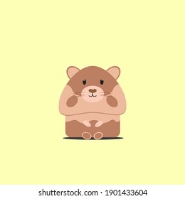 cute hamster vector graphic design 