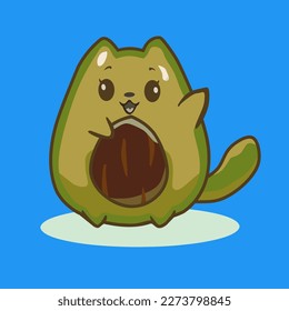 Cute Hamster Vektorsymbol Illustration. Hamster Mascot Cartoon Charakter. Flach Cartoon Stil geeignet für Web Landing Pages, Banner, Flyer, Sticker, Karten. Auf blauem Hintergrund