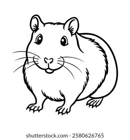 Cute Hamster Vector Illustration Art