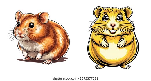 Cute Hamsters in Fun Poses