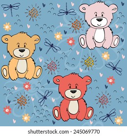 Cute hand draw seamless pattern for kids.