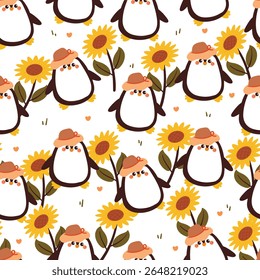 desenho de mão bonito desenho desenho desenho desenho de chapéu com flores padrão sem costura. padrão animal bonito no fundo branco para papel de embrulho de presente e papel de parede