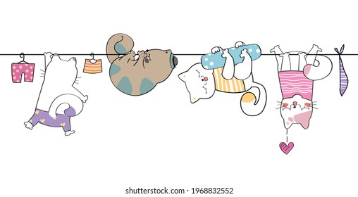 Cute Hand Zeichnen lustige wilde Tierparade Grußkartenkartoon Doodle Wallpaper